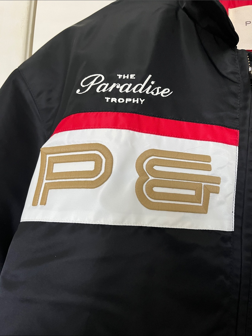 Black Paradise Trophy Bomber jacket Men  size Large - Picture 3 of 11